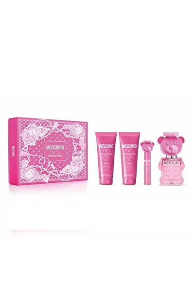 Moschino Toy 2 Bubble Gum For Women Set Eau De Toilette 100ml + Eau De Toilette 10ml + Bl 100ml + Ba
