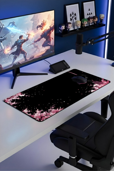 BLACK DEER 8 Farklı Model Dikişli Kenar 70x30 cm Dijital Oyuncu Gaming Mouse Pad (Sword)
