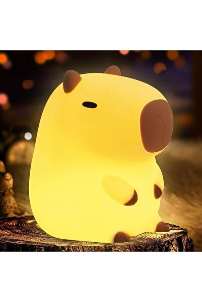 The Bros Capybara Night Light for Kids — Rechargeable LED Touch Bedside Lamp