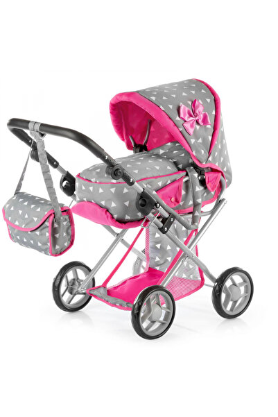 kinderplay Kinderplay 3in1 doll stroller, foldable with adjustable handle and...