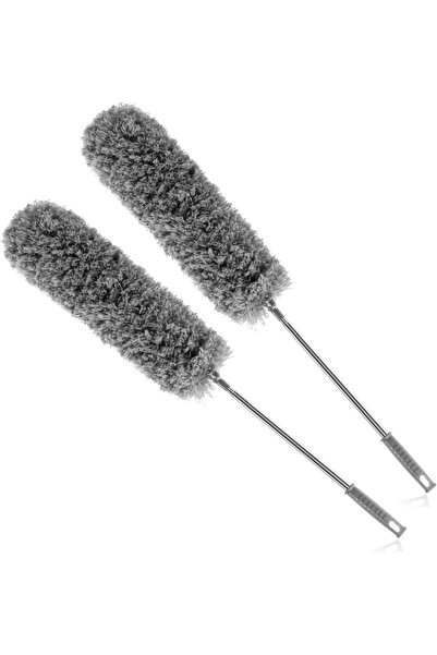 com-four 2 x XL Chenille Duster with Telescopic Handle, Extendable 80-240 cm ...