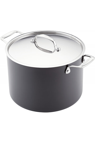 STELLAR -Oală anodizată dur, aluminiu, 33,5x24x20 cm, negru/argintiu