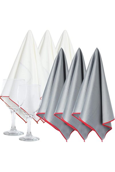 VitalCozy 6 قطع من قماش تلميع أكواب النبيذ المصنوع من الألياف الدقيقة 25 × 20...