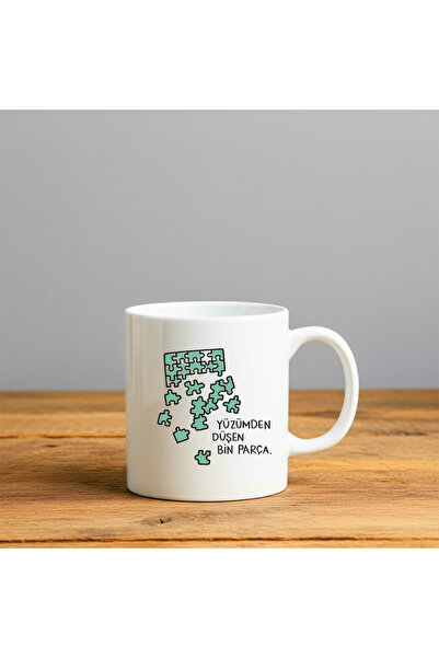 Finka Dekor ألف قطعة سقطت من وجهه مطبوع - كوب سيراميك هدية