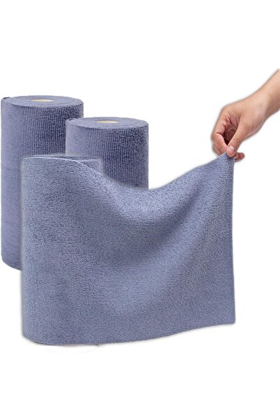 ANTOLE لفافة قماش تنظيف من الألياف الدقيقة، 20 لفة، رمادية اللون، قابلة لإعاد...