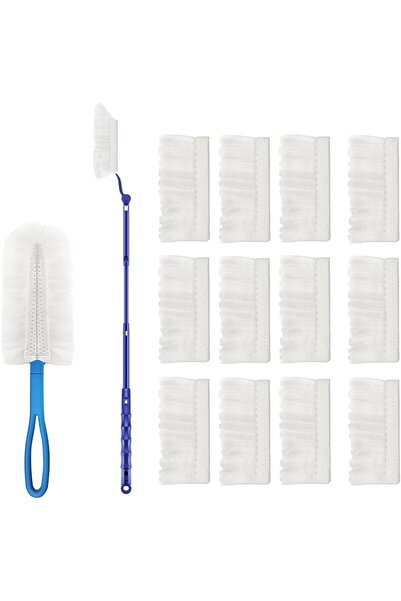 Jebblas طقم منفضة غبار ناعمة قابلة للتمديد للاستخدام مرة واحدة، بمقبضين + 12 عبوة إعادة تعبئة