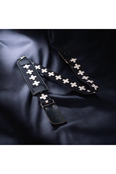 MEDUSA Gerçek deri uçlu, omuz yastıklı gitar askısı, pena kılıfı, plus model