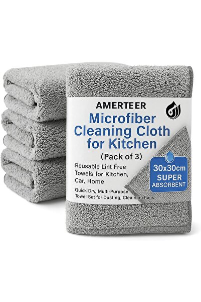 AMERTEER مناشف من الألياف الدقيقة - فائقة النعومة، سريعة الجفاف، وخالية من ال...