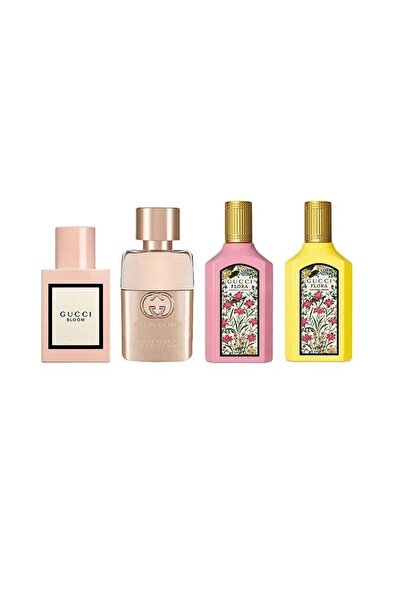 Gucci For Women Mini Set 4X5ml (Guilty Eau De Toilette + Flora Gorgeous Orchid Eau De Parfum + Flora