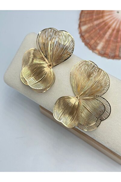 MyladyAccessoriess أقراط زهور تيل ديتيل (مطلية بالنحاس)