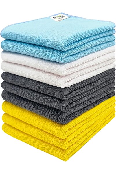 SOFTSPUN مناديل تنظيف من الألياف الدقيقة، 10 قطع، 30 × 35 سم، 280 غرام/متر مر...