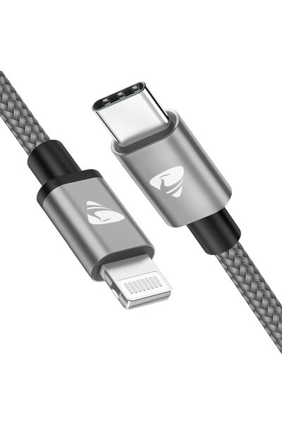Aioneus كابل USB C إلى Lightning بطول 2 متر، كابل شحن سريع للآيفون معتمد من MFi