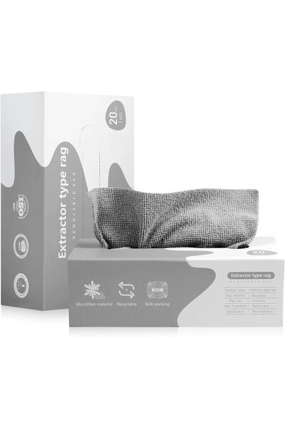 McMola Microfiber Cleaning Cloth Rags in a Box (20 Count) - 7.9" x 7.9" (20x2...