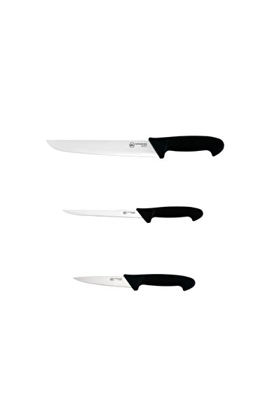 Carl Schmidt Sohn Set de 3 cuțite Pro-X, 13/19/25,5 cm, negru/argintiu