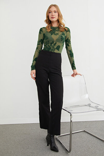 Fulla Moda Zippered Linen Look Palazzo Pants