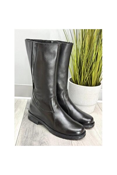 BiaShoes Women's black leather boots Liliana2