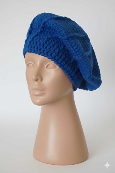 GÇA Moda El Yapımı Kadın Ressam Model Örgülü Yumuşak Kışlık Bere