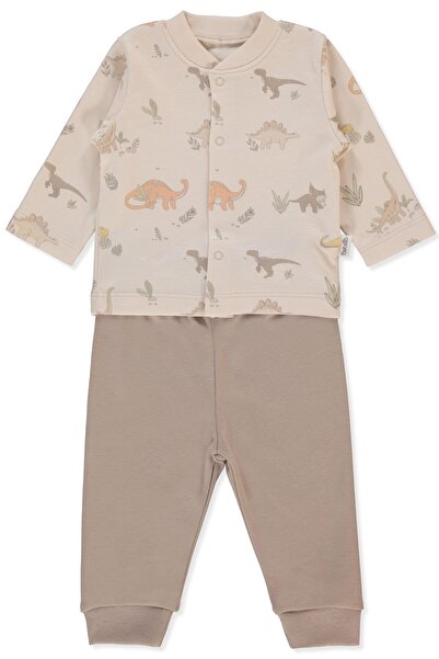 Bebetto Interlock Sweat 2-Piece Set (Me and Dudes) Brown