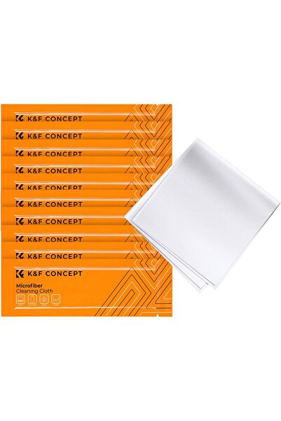 K&F CONCEPT مناشف من الألياف الدقيقة لعدسات الكاميرا، قابلة للغسل، عبوة من 10 قطع