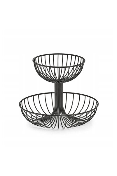 zeller bol dublu pentru fructe, metal, 32x26cm, negru