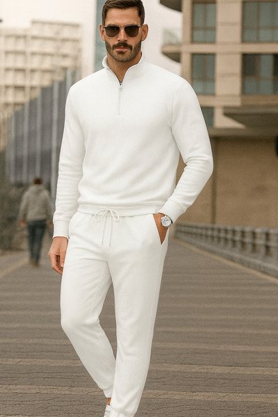 DeFacto Regular Fit 2-Piece Set Zippered Sweatshirt Sweatpants F9626Ax25Au