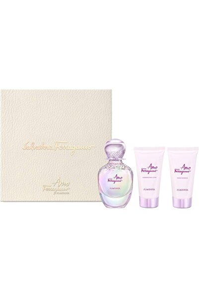 Salvatore Ferragamo Amo Ferragamo Flowerful For Women Set Eau De Toilette 50ml+ Bl 50ml + Bath & Sg