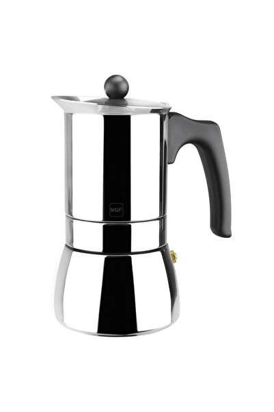 MAGEFESA Espressor Genova, oțel inoxidabil, 6 porții, argintiu/negru