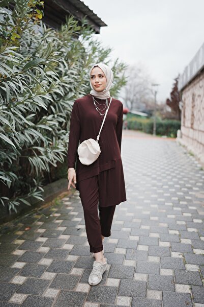 BURİSLA MODA VE AKSESUAR Sandy Desa Double Set Brown