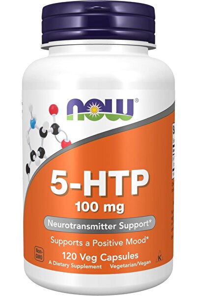 Now 5-HTP (5-hydroxytryptophan) 100 mg Neurotransmitter Positive Mood Support 120 Veg Caps