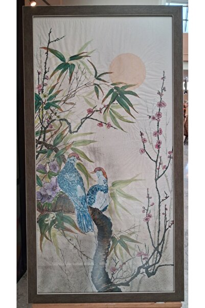 Gezgin Maviberry Japon Resim sanatı Sumi-e Sulu Boya Doğa konulu Orjinal Resi...