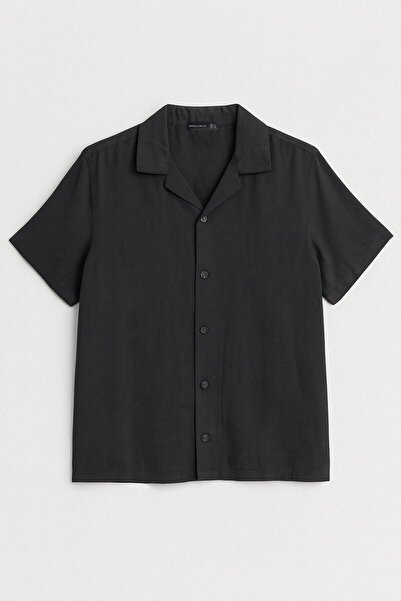BARRELS AND OIL Men's Modal Shirt - Black