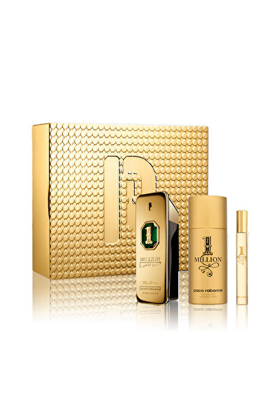 Paco Rabanne 1 Million Golden Oud For Men Set Parfum Intense 100ml + Eau De Toilette 10ml + Deodora