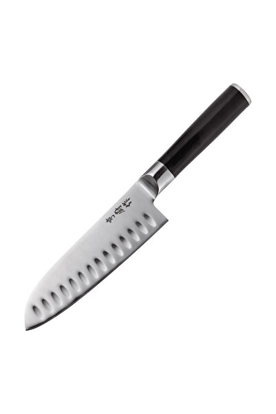 STELLAR -Cuțit santoku Taiku, oțel X50 CroMov14, 30x4.5x2.5 cm, argintiu/negru