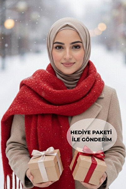 SAYRA New Year Christmas Gift Women's Scarf Shawl Shoulder Wrap 50X 190 cm Puffy Soft Textured