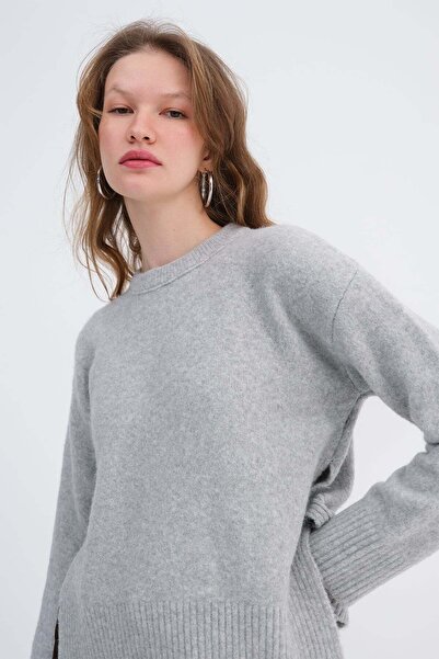 Addax Yanları Slit Knitwear Sweater K2411