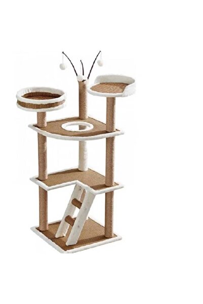 NKX برج شجرة قطط متعدد المستويات مع مجاثم وأسرّة وألعاب - ارتفاع 133 سم