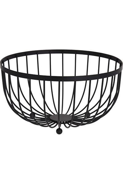 Koopman International Bol pentru fructe Koopman Black Style, metal, 25x13 cm,...