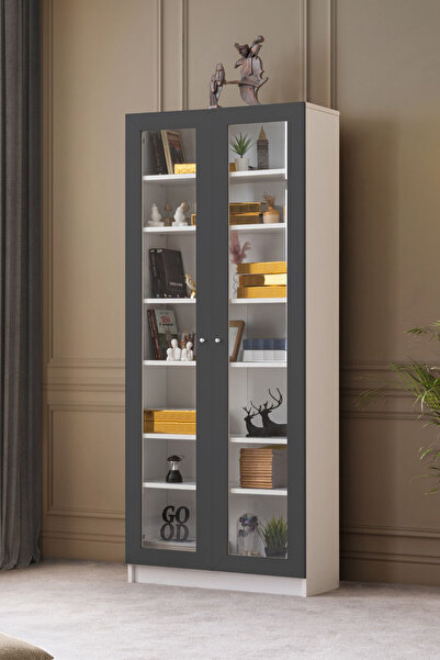 Setay Kitaplık, Lotus 2 Kapaklı Kitaplık, Cam Kapaklı Kitaplık