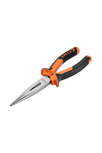 Lawazim Pro7 Long Nose Plier 8inch - Precision Needle Nose Plier Black Orange