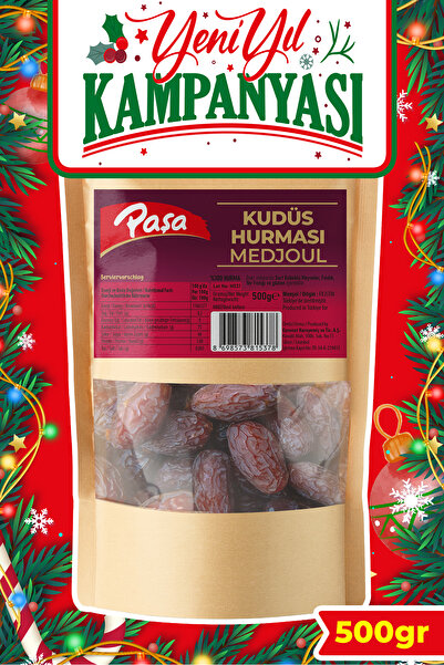 Paşa Kuruyemiş تمر مجدول من القدس 500 جرام - تمر فلسطيني فاخر بحجم جامبو كبير جداً