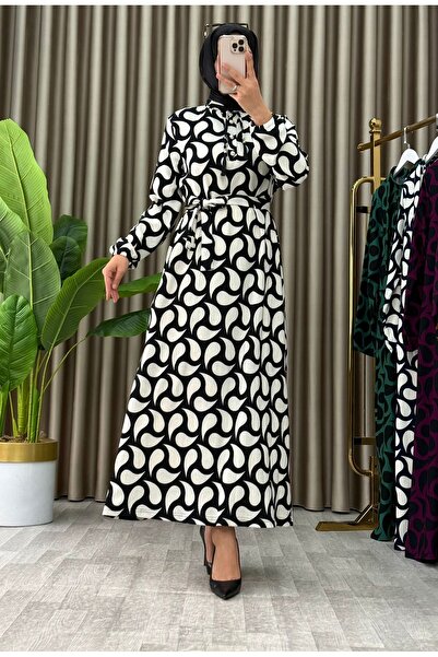 Azra Desenli tesettür elbise