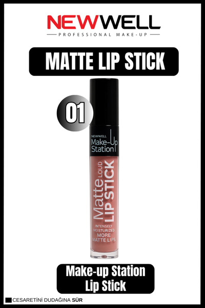 New Well Newwell Make-up Station Matte Liquid Lip Stick 01