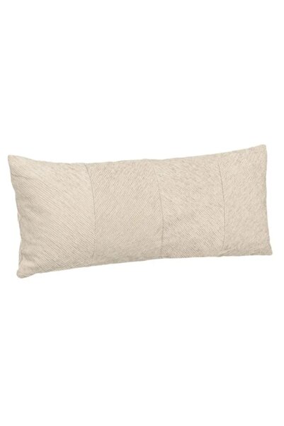 AB HOMES Winter Decorative Pillow, Beige, with Raised Stripes, 70x30 cm
