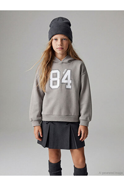 LC Waikiki Rmz Gi̇yi̇m Farkiyla Hooded Girl's Dress