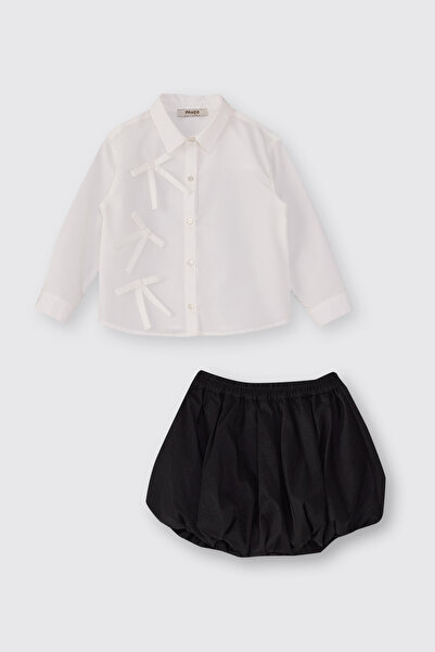 Panço Kız Bebek Ekru 2'li Takım