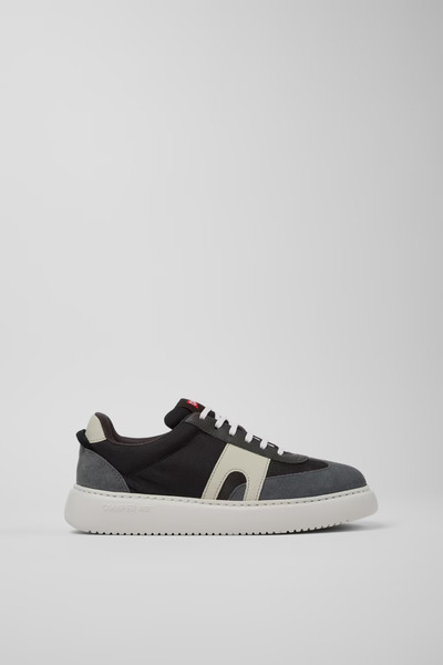 CAMPER Runner K21 Kadın Gri Kumaş ve Nubuk Spor Ayakkabı