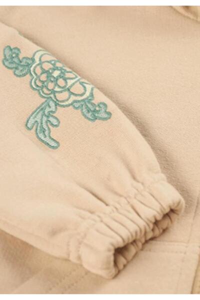 Panço Baby Girl Sweat with Sleeve Detail and Zipper Gk7040