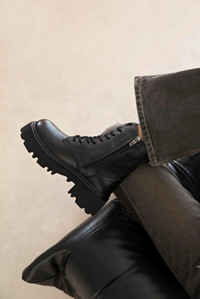 STRASWANS Miles Women's Genuine Leather Boots Black