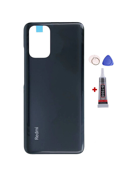 Yedcom Xiaomi Redmi Note 10S Siyah Arka Kapak Batarya Kapağı Pil Kapağı Yapış...