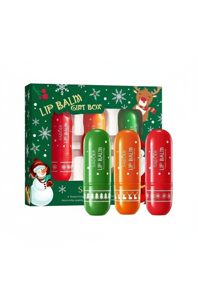SADOER Christmas set, 3 lip balm flavors
